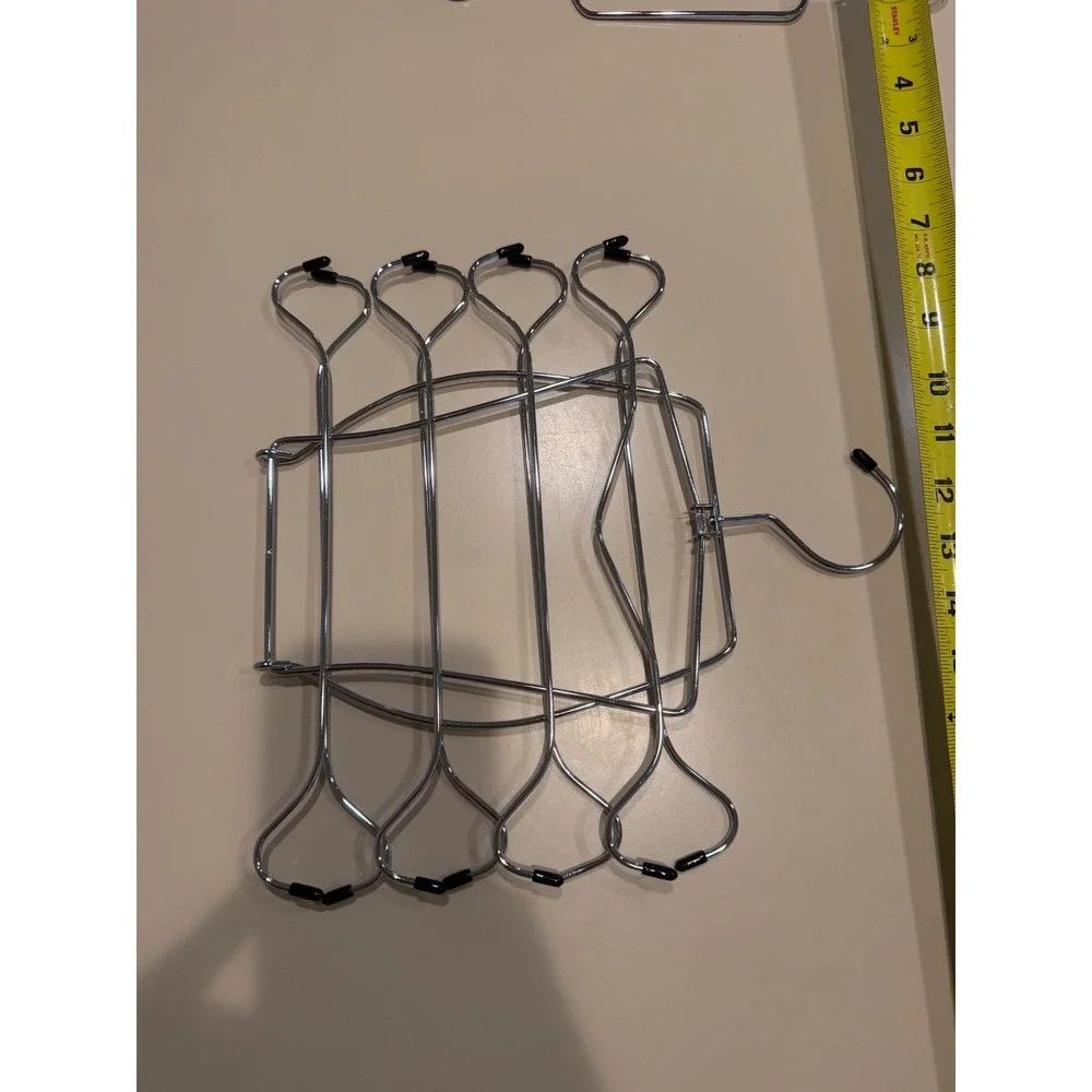 4 Pack Chrome Metal silver Swimsuit shirt tank top Display Hangers space saver